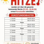 Kurzstunden vom 22.-26.06.!
